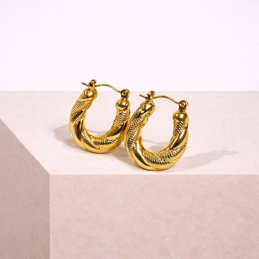 Coiled Loop Earrings