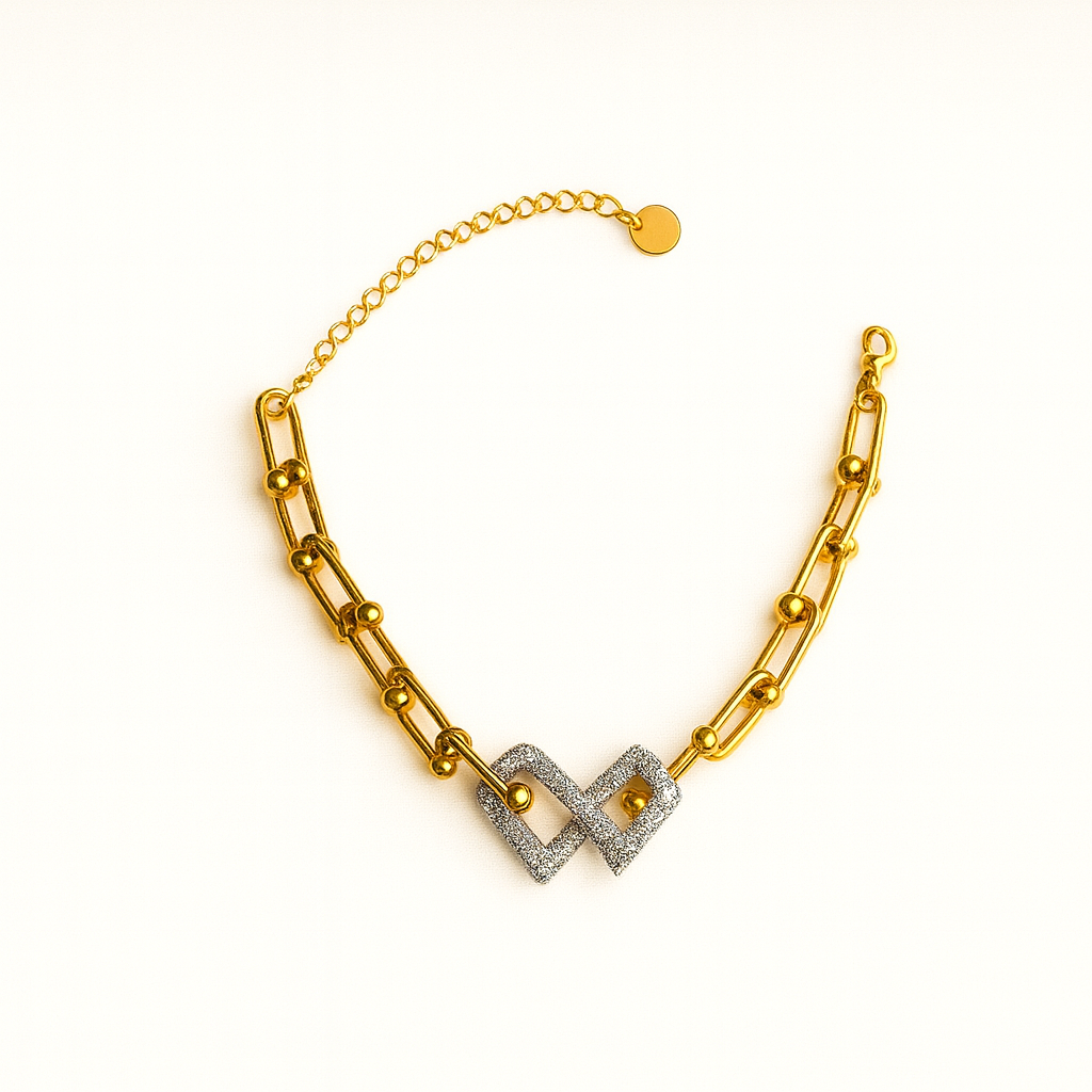 Gold Plated Bracelet with bow style