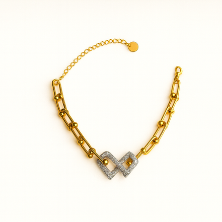 Gold Plated Bracelet with bow style