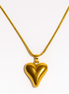 Gold Heart Charm Necklace