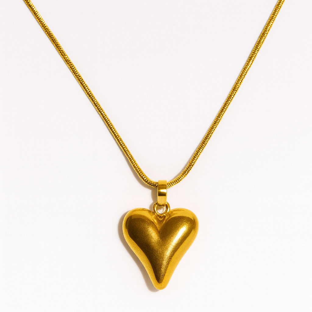 Gold Heart Charm Necklace