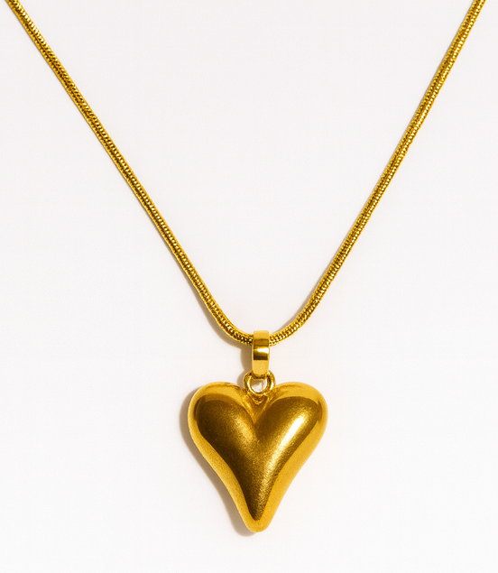 Gold Heart Charm Necklace